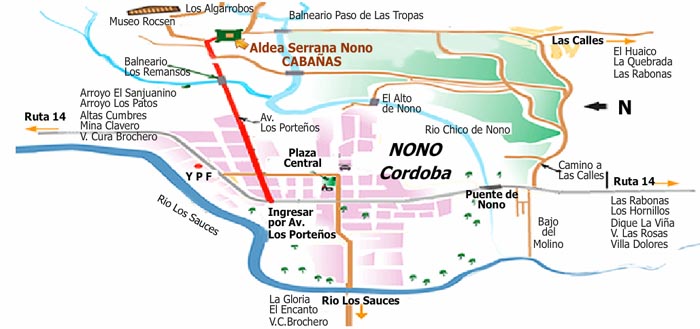 Mapa de Cabaas Aldea Serrana