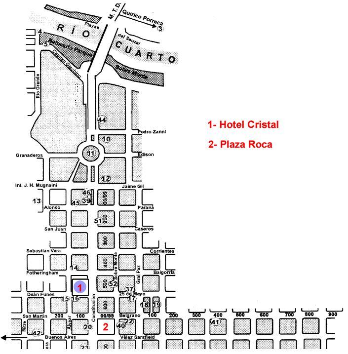 Mapa de Hotel Cristal