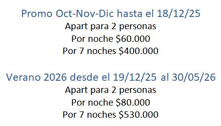 Tarifas de Apart de las Sierras