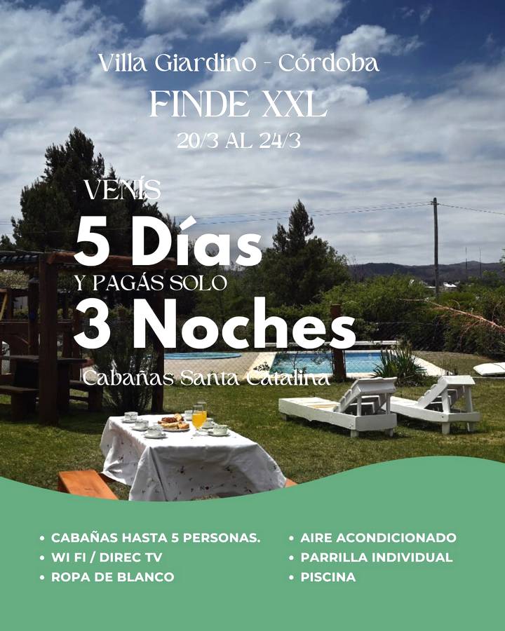 Tarifas de Caba�as Santa Catalina V. G.