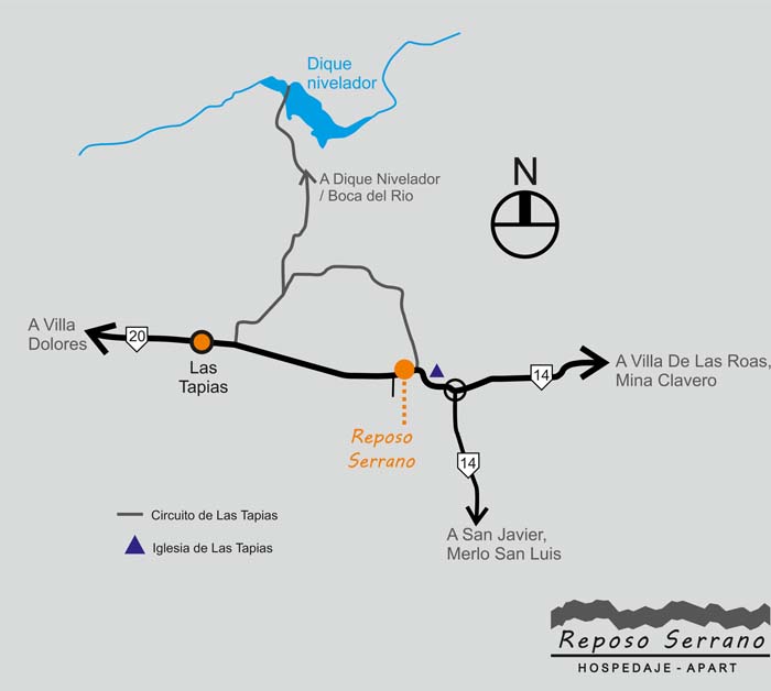 Mapa de Reposo Serrano Hospedaje-Apart