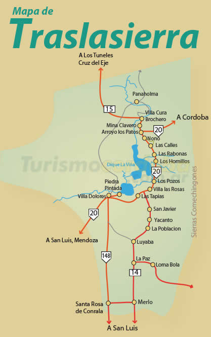Mapa de Traslasierra