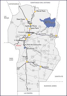 Mapa de Villa Yacanto - Imagen: Turismocordoba.com.ar